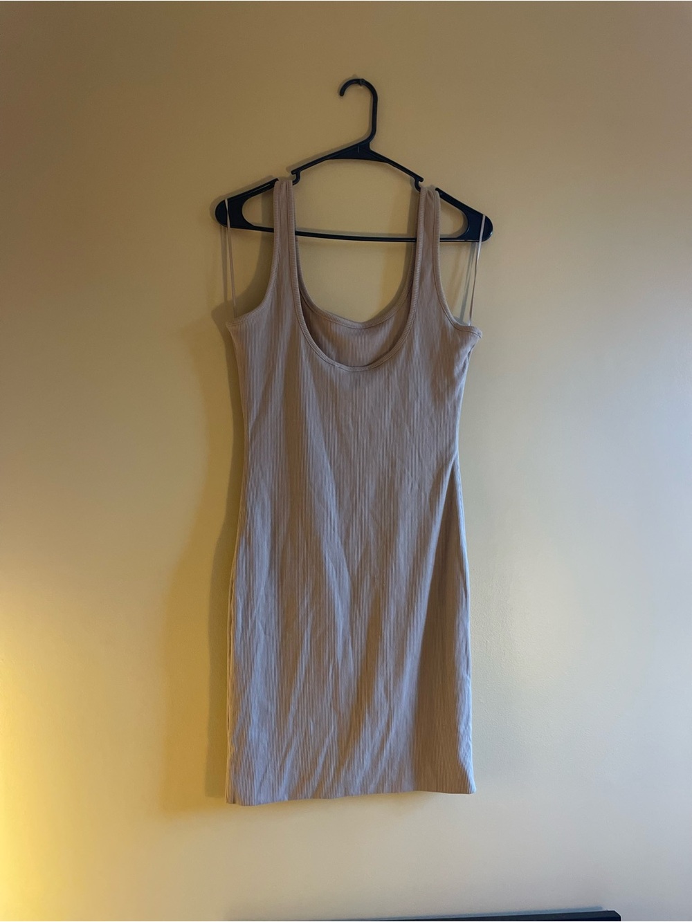 Love Tree Neutral Beige Scoop Tank Dress- Size Large